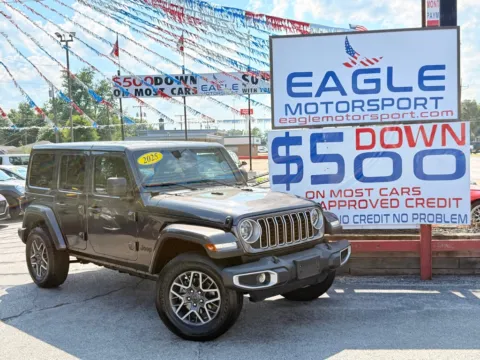 Photos of 2025 JEEP WRANGLER SAHARA for sale in Hobart, IN at Eagle Motorsport Used Car Dealer Bad Credit Auto Finance Northwest Indiana