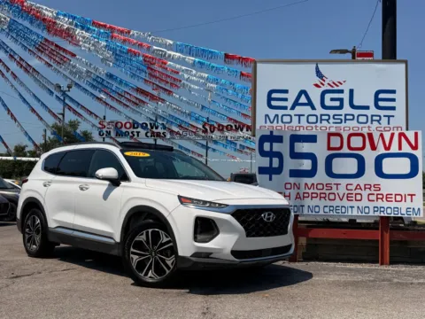 White 2019 HYUNDAI SANTA FE LIMITED for sale in Hobart, IN