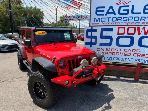 Another view of 2012 JEEP WRANGLER UNLIMI RUBICON for sale in Hobart, IN at Eagle Motorsport Used Car Dealer Bad Credit Auto Finance Northwest Indiana