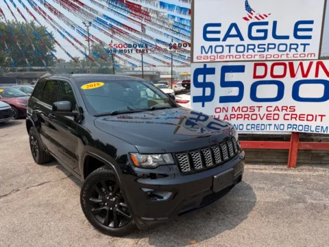 Another view of 2018 JEEP GRAND CHEROKEE LAREDO for sale in Hobart, IN at Eagle Motorsport Used Car Dealer Bad Credit Auto Finance Northwest Indiana