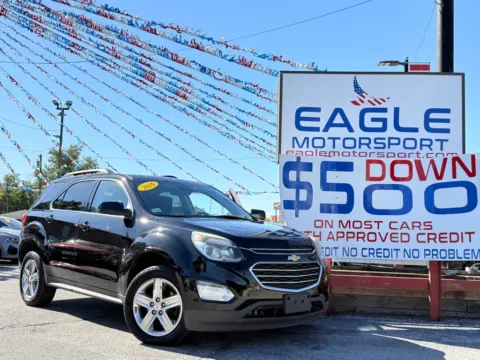 Black 2016 CHEVROLET EQUINOX LT for sale in Hobart, IN