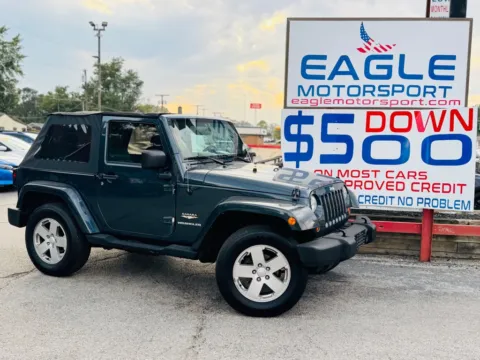 Another view of 2007 JEEP WRANGLER SAHARA for sale in Hobart, IN at Eagle Motorsport Used Car Dealer Bad Credit Auto Finance Northwest Indiana