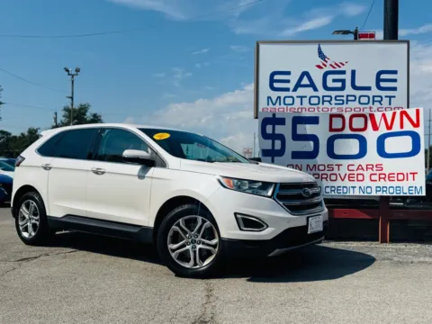 White 2017 FORD EDGE TITANIUM for sale in Hobart, IN