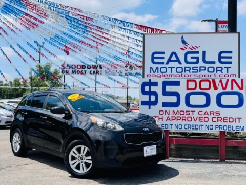 Black 2018 KIA SPORTAGE LX for sale in Hobart, IN
