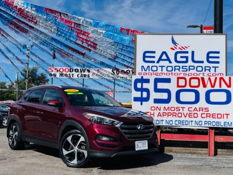 Red 2016 HYUNDAI TUCSON LIMITED for sale in Hobart, IN