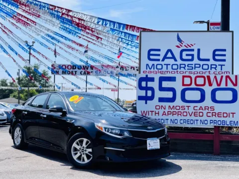 Black 2016 KIA OPTIMA LX for sale in Hobart, IN