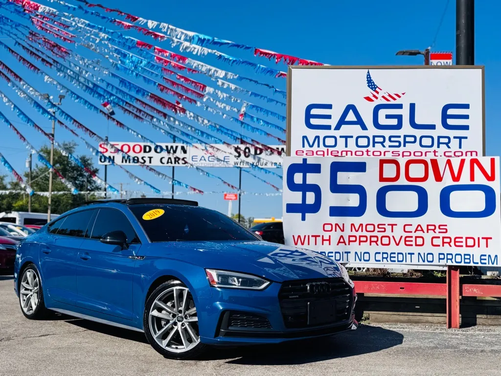 Blue 2019 AUDI A5 PREMIUM PLUS S-LINE for sale in Hobart, IN