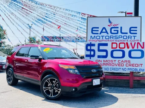 Red 2015 FORD EXPLORER SPORT for sale in Hobart, IN