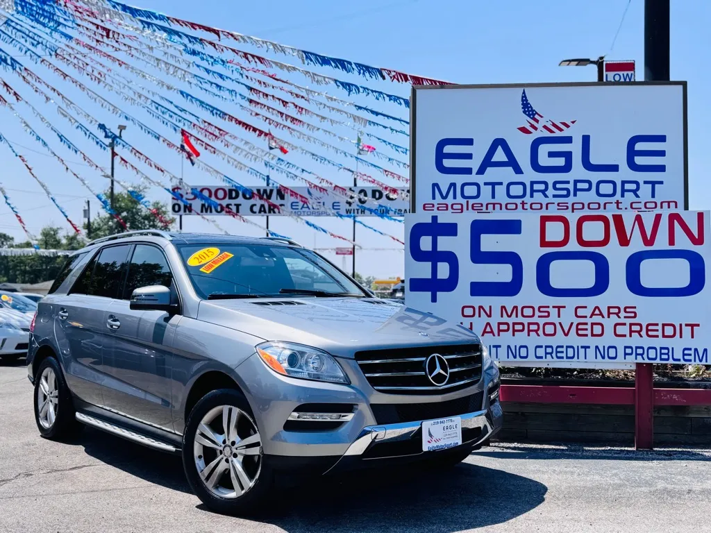Gray 2015 MERCEDES-BENZ ML 350 4MATIC for sale in Hobart, IN