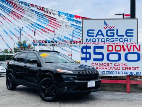 Black 2017 JEEP CHEROKEE LIMITED for sale in Hobart, IN