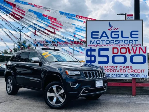 Black 2014 JEEP GRAND CHEROKEE OVERLAND for sale in Hobart, IN
