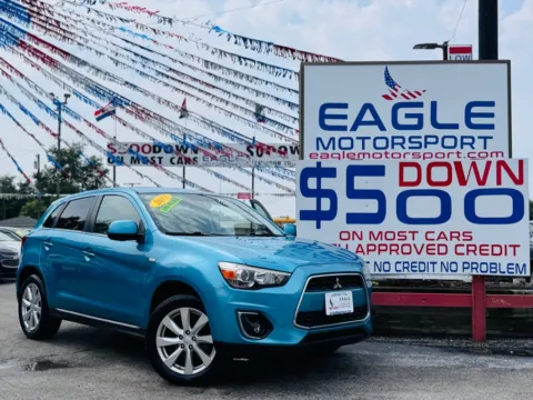 Blue 2013 MITSUBISHI OUTLANDER SPORT SE for sale in Hobart, IN