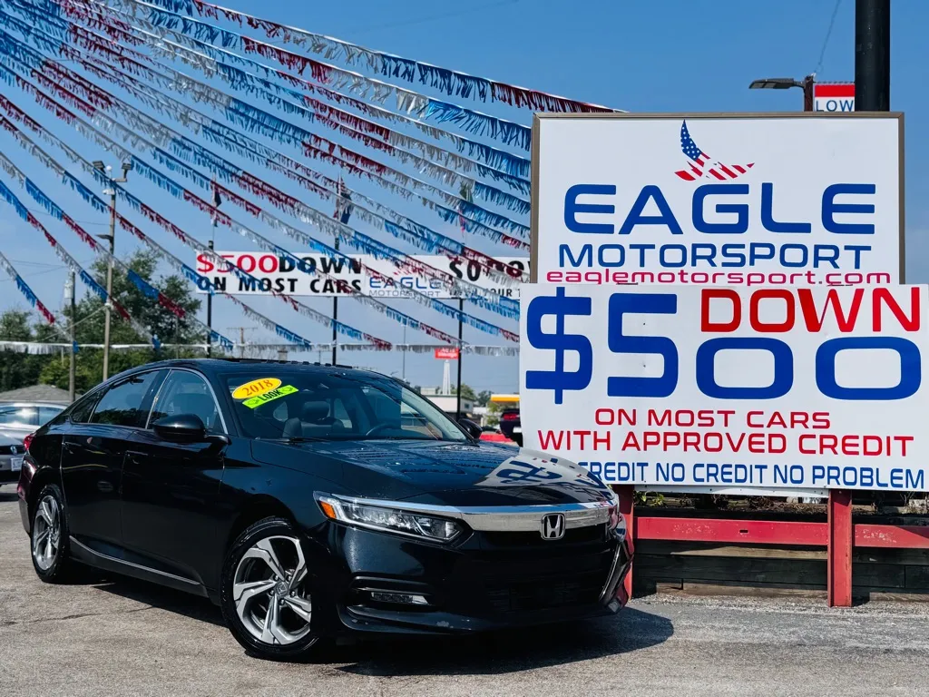 Black 2018 HONDA ACCORD EX for sale in Hobart, IN