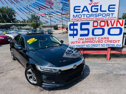 Another view of 2018 HONDA ACCORD EX for sale in Hobart, IN at Eagle Motorsport Used Car Dealer Bad Credit Auto Finance Northwest Indiana