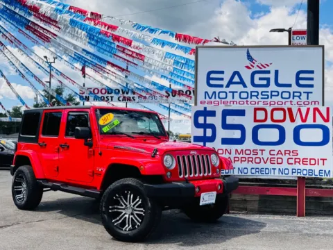 Photos of 2017 JEEP WRANGLER UNLIMI SAHARA for sale in Hobart, IN at Eagle Motorsport Used Car Dealer Bad Credit Auto Finance Northwest Indiana
