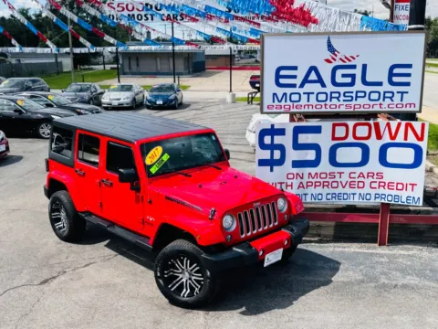 Another view of 2017 JEEP WRANGLER UNLIMI SAHARA for sale in Hobart, IN at Eagle Motorsport Used Car Dealer Bad Credit Auto Finance Northwest Indiana