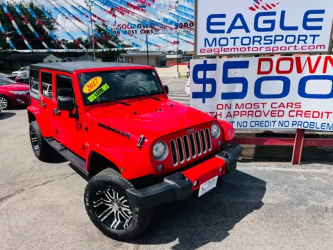 More photos of 2017 JEEP WRANGLER UNLIMI SAHARA at Eagle Motorsport Used Car Dealer Bad Credit Auto Finance Northwest Indiana, IN