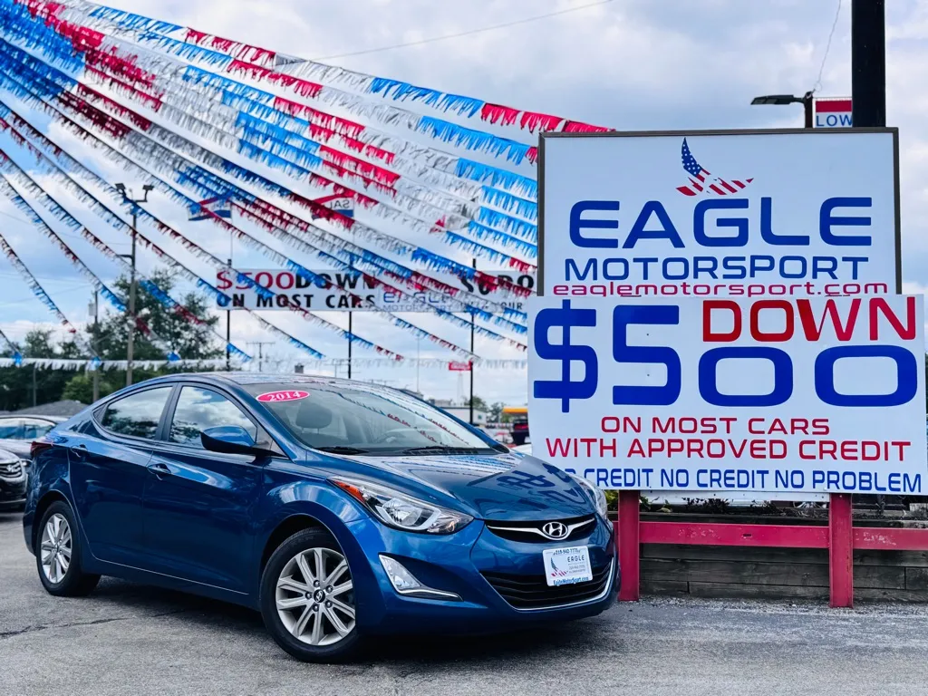 Red 2014 HYUNDAI ELANTRA SE for sale in Hobart, IN