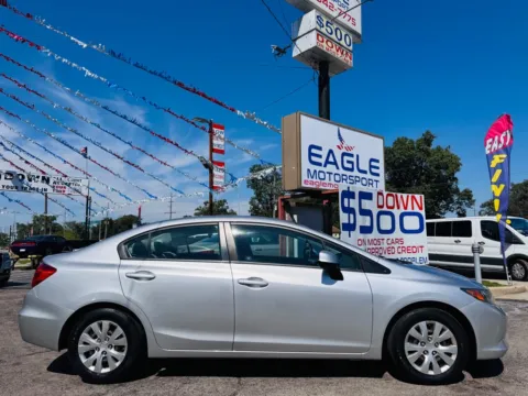 More photos of 2012 HONDA CIVIC LX at Eagle Motorsport Used Car Dealer Bad Credit Auto Finance Northwest Indiana, IN