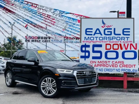 Black 2018 AUDI Q5 2.0T QUATTRO PRESTIGE for sale in Hobart, IN