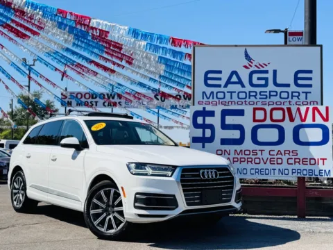 White 2019 AUDI Q7 QUATTRO SE PREMIUM PLUS 55 TFS for sale in Hobart, IN