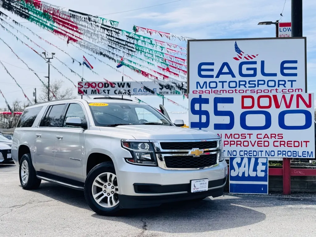 Silver 2020 CHEVROLET SUBURBAN 1500 LT for sale in Hobart, IN