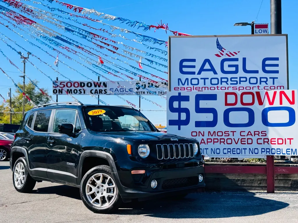 Black 2019 JEEP RENEGADE LATITUDE for sale in Hobart, IN