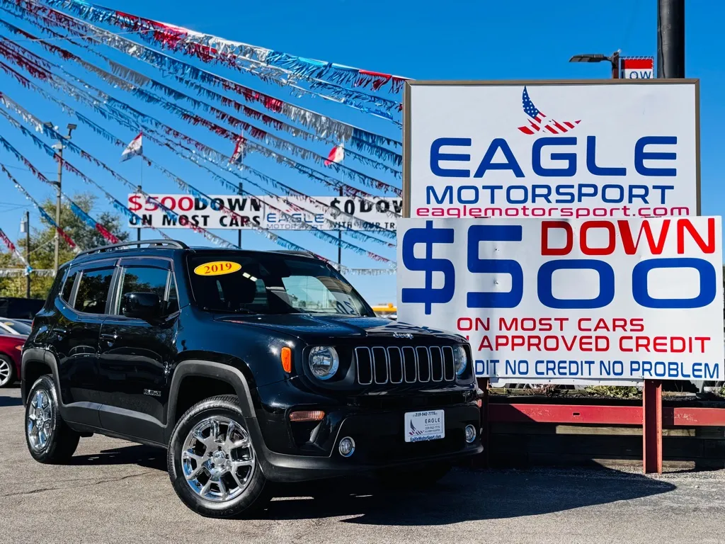 Black 2019 JEEP RENEGADE LATITUDE for sale in Hobart, IN