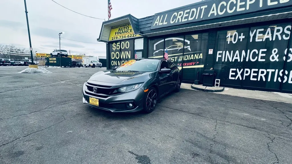 Gray 2021 HONDA CIVIC SPORT for sale in Valparaiso, IN