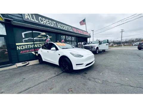 Another view of 2021 TESLA MODEL Y LONG RANGE for sale in Valparaiso, IN at NWI AUTO FINANCE Valparaiso