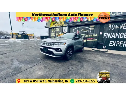 Silver 2022 JEEP COMPASS LIMITED for sale in Valparaiso, IN