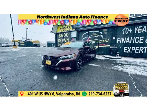 Red 2024 NISSAN SENTRA SV for sale in Valparaiso, IN