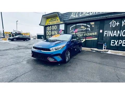 Blue 2024 KIA FORTE GT LINE for sale in Valparaiso, IN