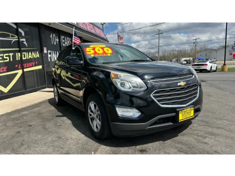 Black 2017 CHEVROLET EQUINOX LT for sale in Valparaiso, IN