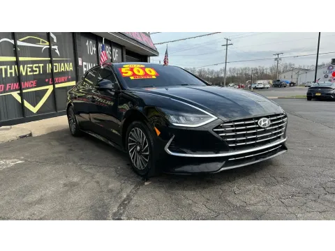 Black 2023 HYUNDAI SONATA LIMITED HYBRID for sale in Valparaiso, IN