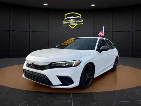White 2024 HONDA CIVIC SPORT for sale in Valparaiso, IN