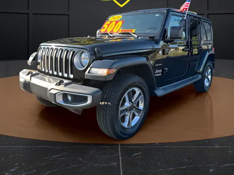 Black 2020 JEEP WRANGLER UNLIMI SAHARA for sale in Valparaiso, IN