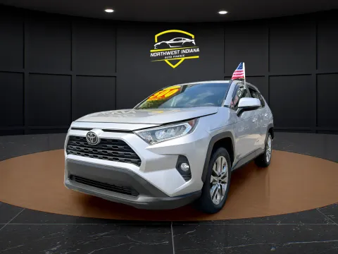 Silver 2019 TOYOTA RAV4 XLE PREMIUM for sale in Valparaiso, IN