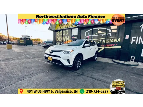White 2018 TOYOTA RAV4 LIMITED for sale in Valparaiso, IN