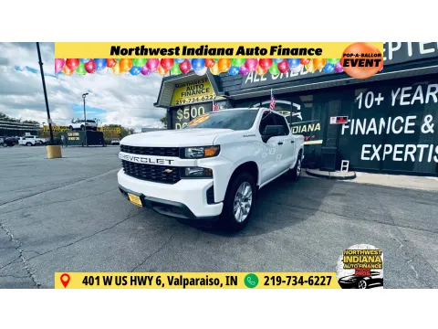 White 2021 CHEVROLET SILVERADO 1500 CUSTOM for sale in Valparaiso, IN