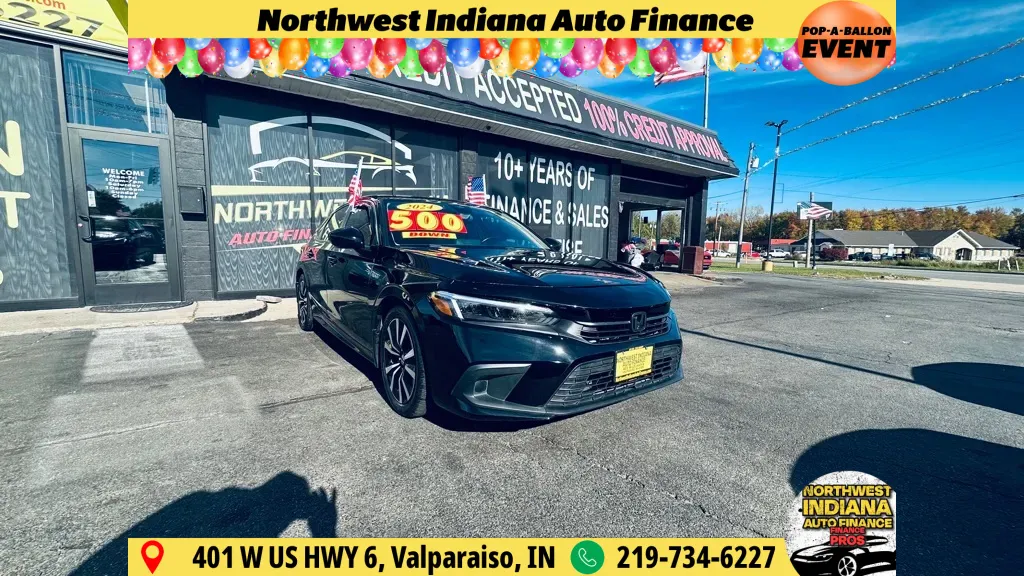 Black 2024 HONDA CIVIC EX for sale in Valparaiso, IN