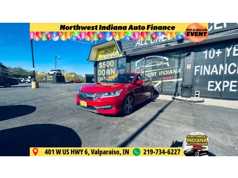 Red 2017 HONDA ACCORD SPORT for sale in Valparaiso, IN