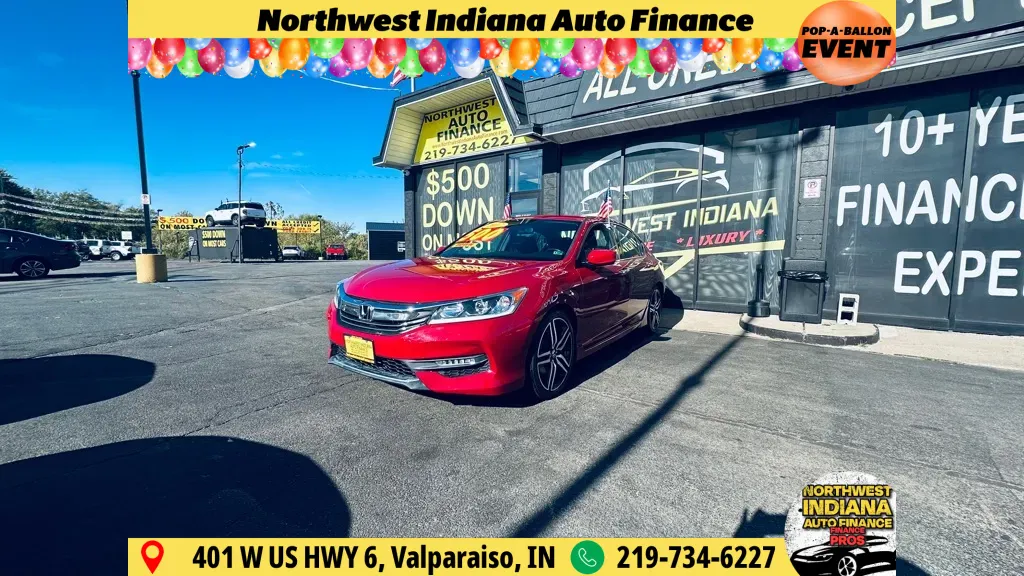 Red 2017 HONDA ACCORD SPORT for sale in Valparaiso, IN