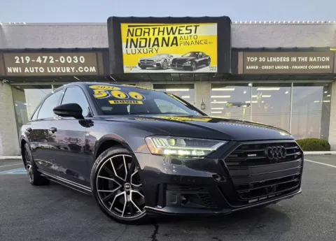 Blue 2021 AUDI A8 L QUATTRO 60 TFSI for sale in Merrillville, IN