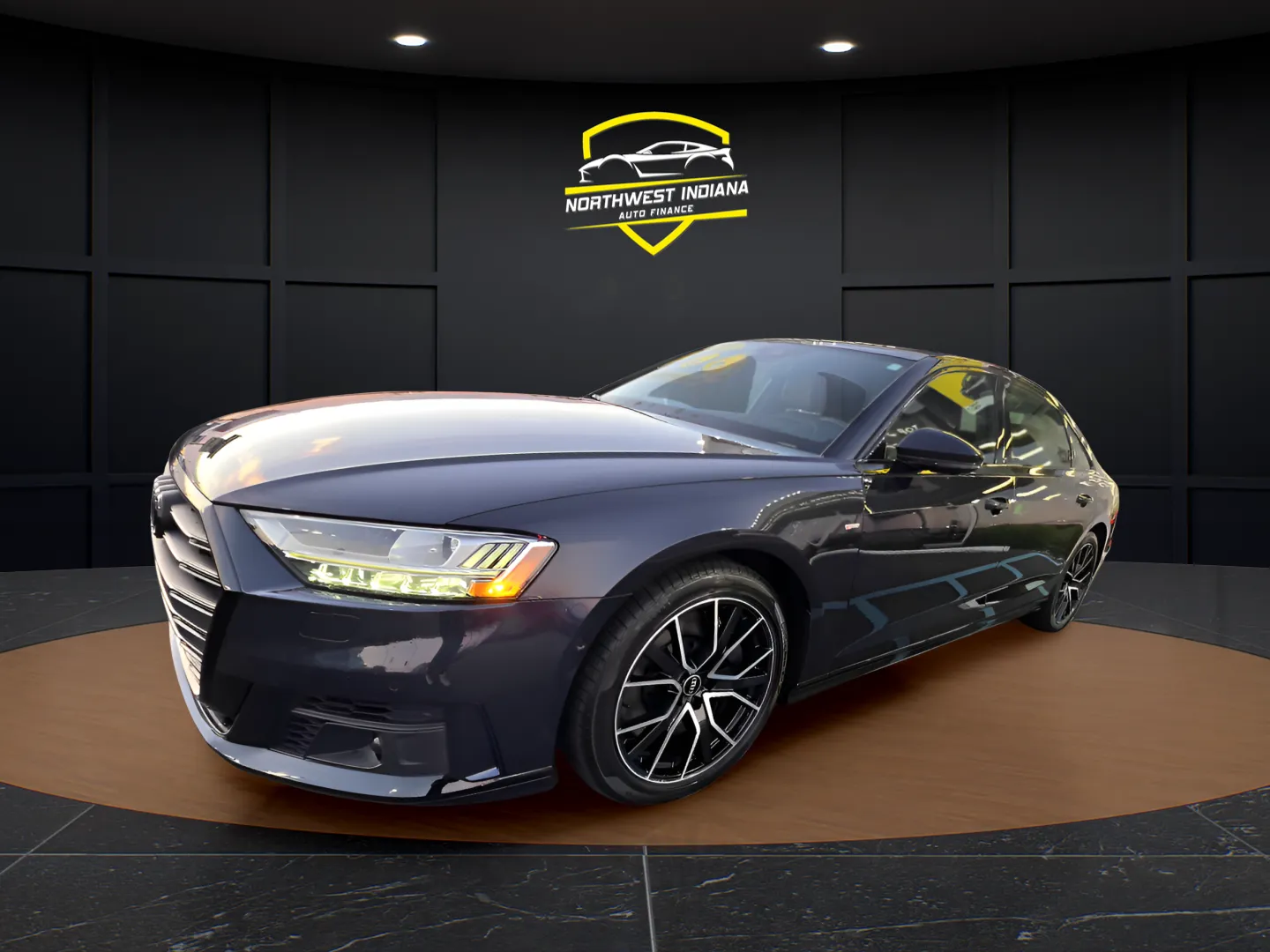 Blue 2021 AUDI A8 L QUATTRO 60 TFSI for sale in Merrillville, IN