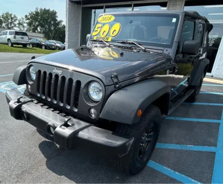 Black 2018 JEEP WRANGLER UNLIMI RUBICON for sale in Merrillville, IN
