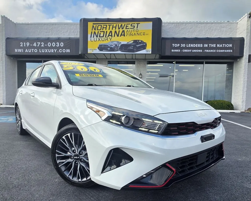 White 2022 KIA FORTE GT-LINE for sale in Merrillville, IN