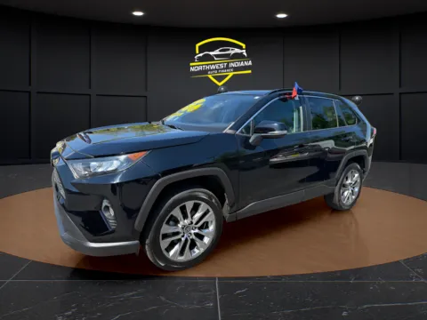 Black 2020 TOYOTA RAV4 XLE PREMIUM for sale in Schererville, IN