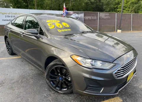 Gray 2020 FORD FUSION SE for sale in Schererville, IN