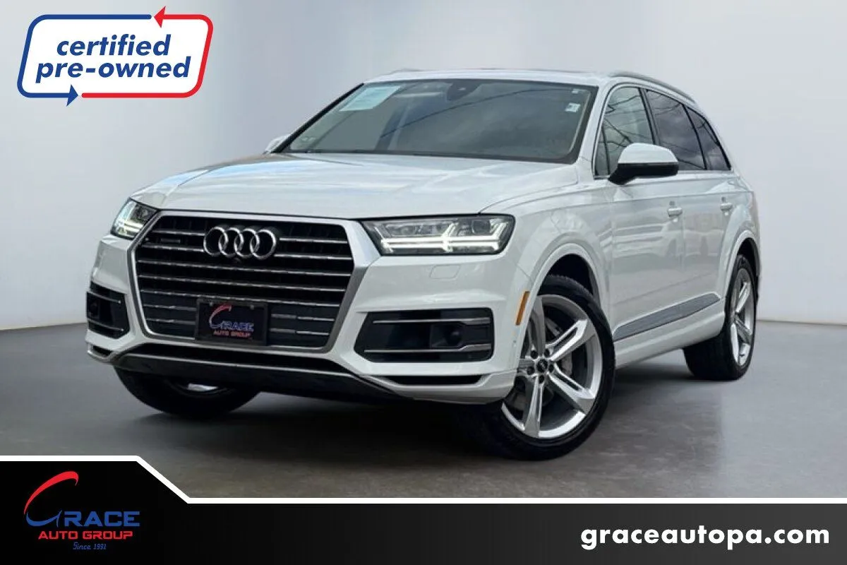 White 2019 Audi Q7 55 Premium for sale in Morrisville, PA